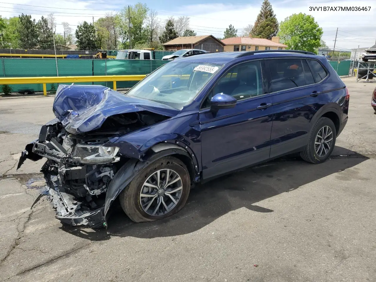 2021 Volkswagen Tiguan S VIN: 3VV1B7AX7MM036467 Lot: 56992555