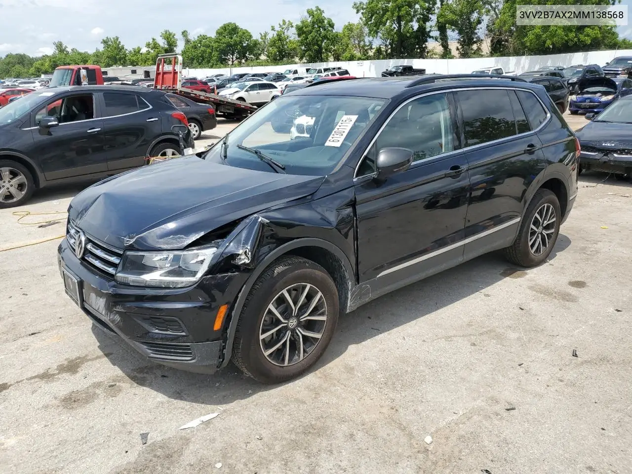 2021 Volkswagen Tiguan Se VIN: 3VV2B7AX2MM138568 Lot: 61301115