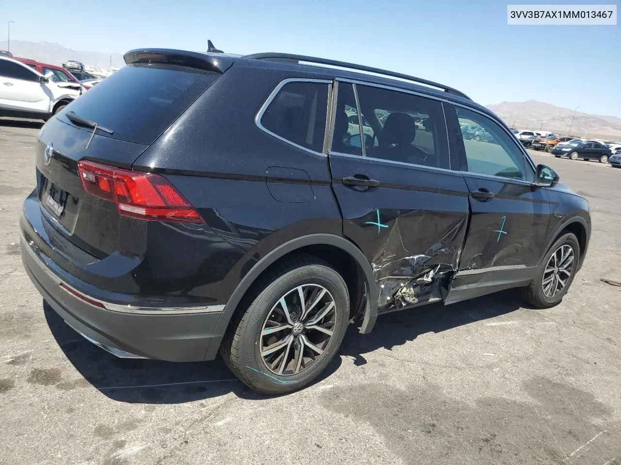 2021 Volkswagen Tiguan Se VIN: 3VV3B7AX1MM013467 Lot: 61458815
