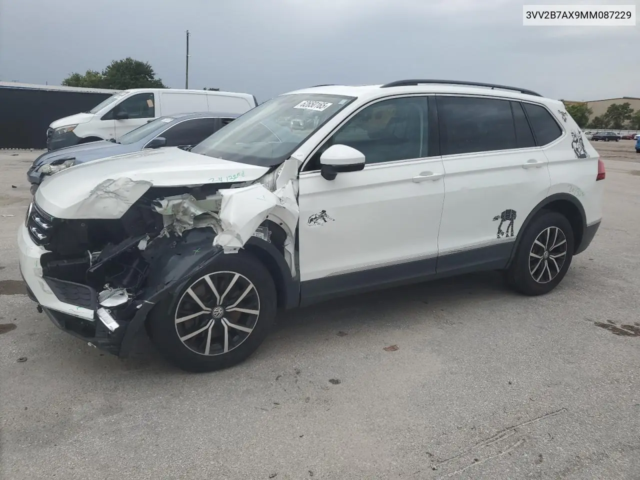 2021 Volkswagen Tiguan Se VIN: 3VV2B7AX9MM087229 Lot: 62650165