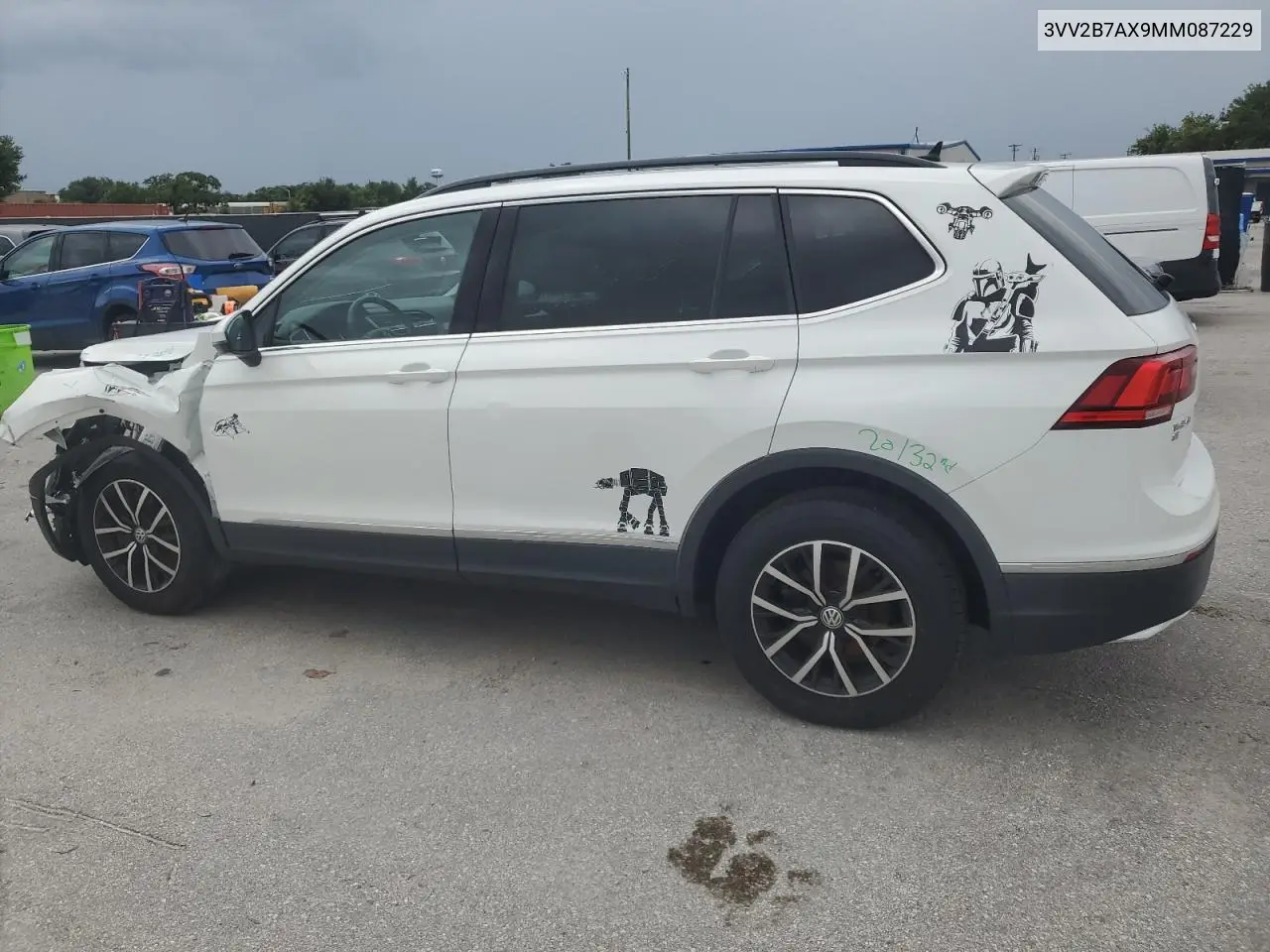 2021 Volkswagen Tiguan Se VIN: 3VV2B7AX9MM087229 Lot: 62650165