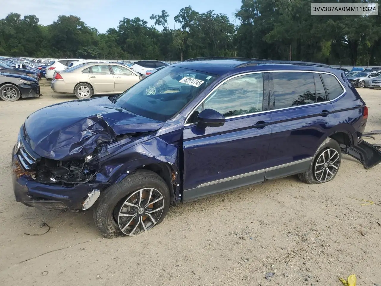 2021 Volkswagen Tiguan Se VIN: 3VV3B7AX0MM118324 Lot: 63015145