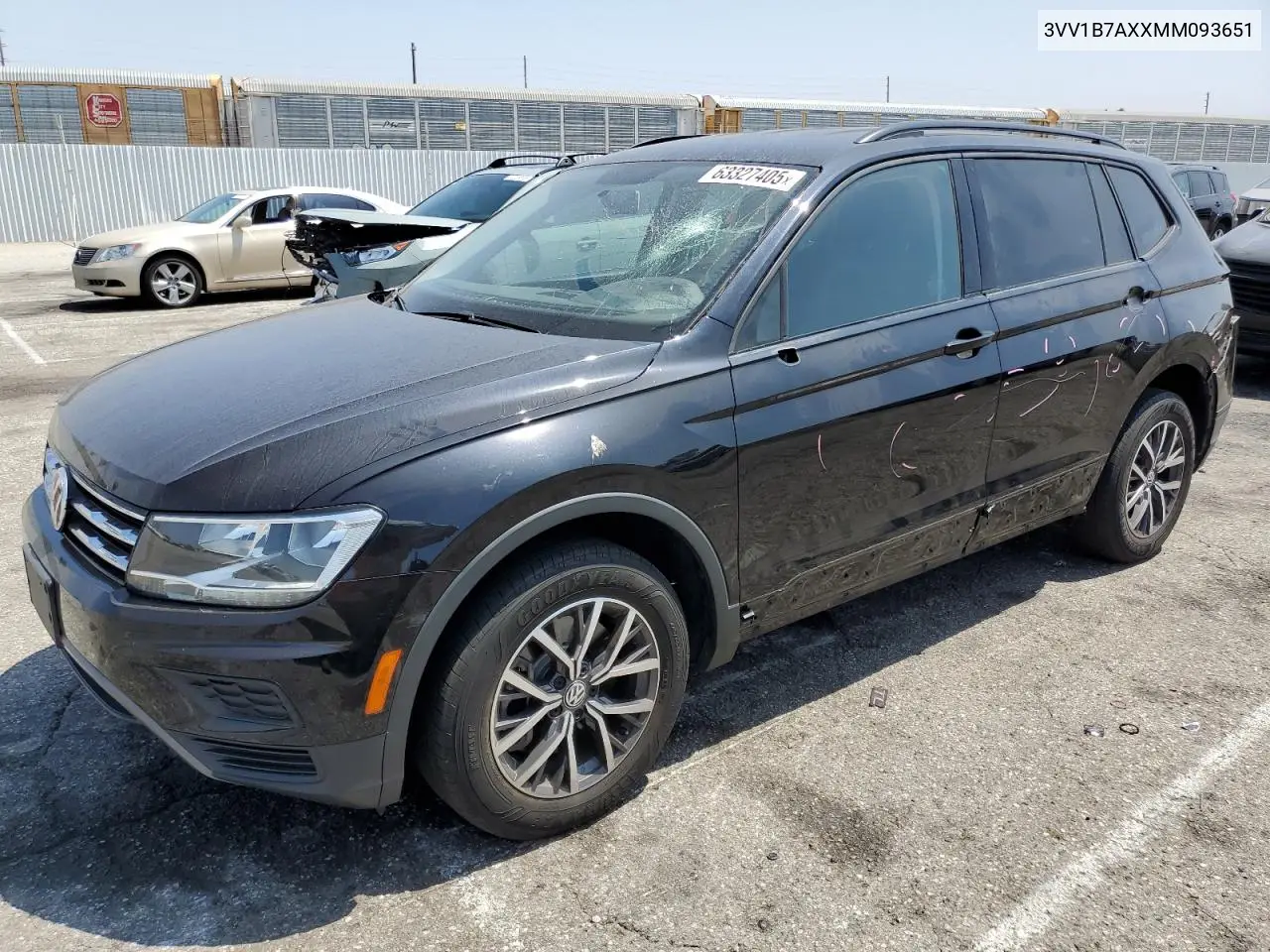 2021 Volkswagen Tiguan S VIN: 3VV1B7AXXMM093651 Lot: 63327405