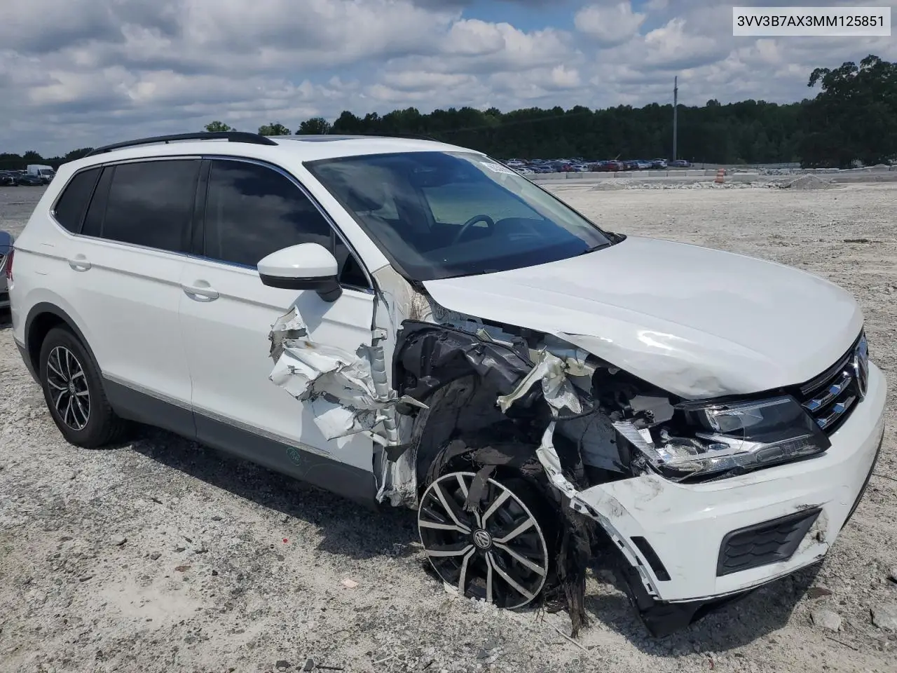 2021 Volkswagen Tiguan Se VIN: 3VV3B7AX3MM125851 Lot: 63386645