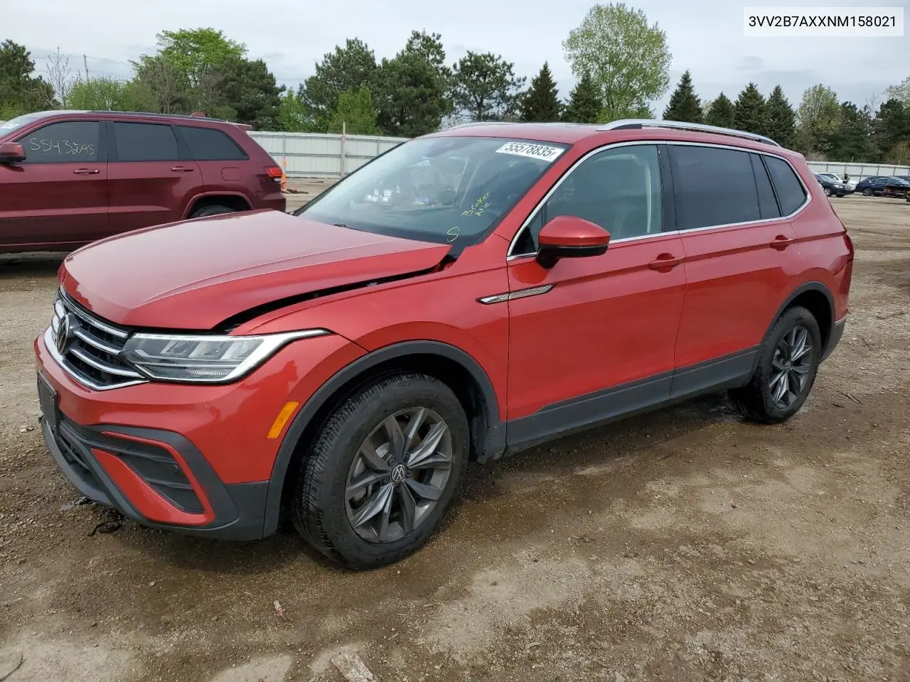 2022 Volkswagen Tiguan Se VIN: 3VV2B7AXXNM158021 Lot: 55578835