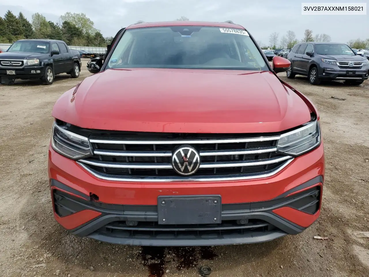 2022 Volkswagen Tiguan Se VIN: 3VV2B7AXXNM158021 Lot: 55578835