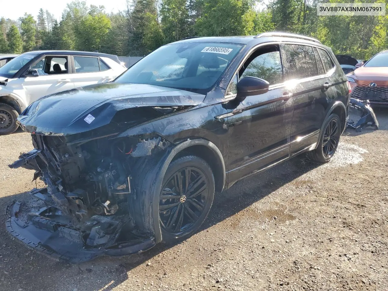 2022 Volkswagen Tiguan Se R-Line Black VIN: 3VV8B7AX3NM067991 Lot: 61866595