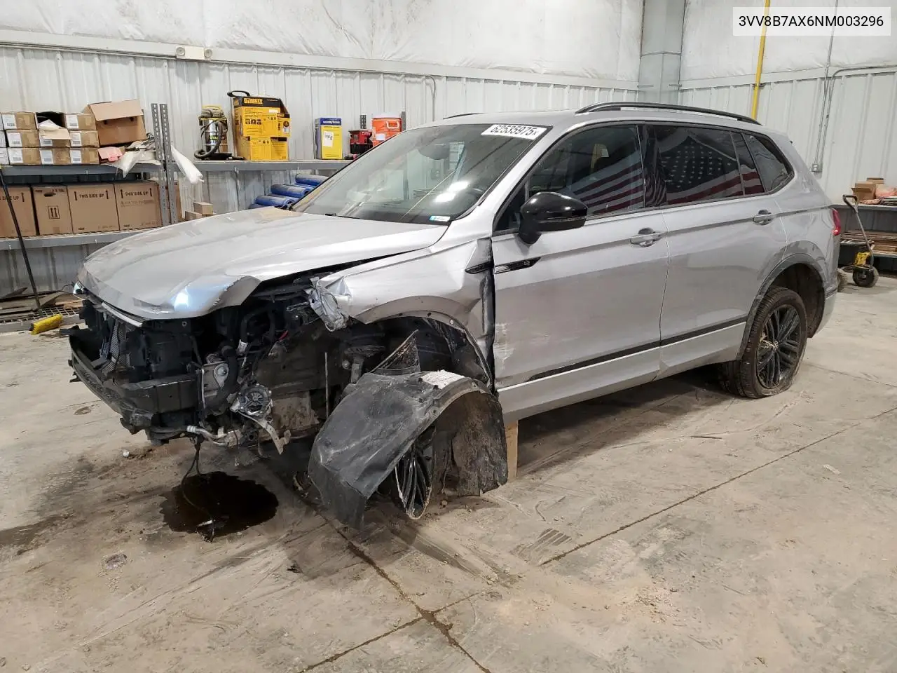 2022 Volkswagen Tiguan Se R-Line Black VIN: 3VV8B7AX6NM003296 Lot: 62535975