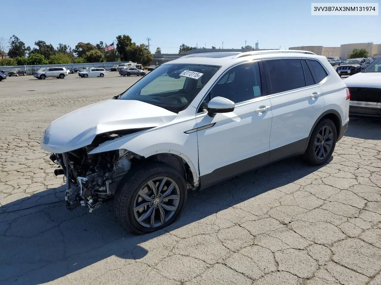 2022 Volkswagen Tiguan Se VIN: 3VV3B7AX3NM131974 Lot: 63113115