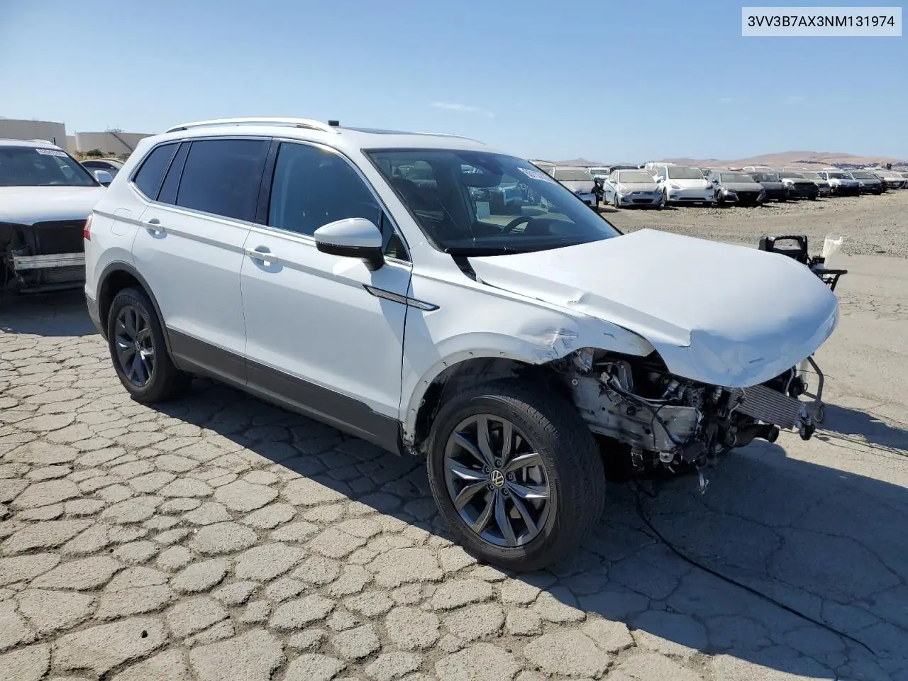 2022 Volkswagen Tiguan Se VIN: 3VV3B7AX3NM131974 Lot: 63113115