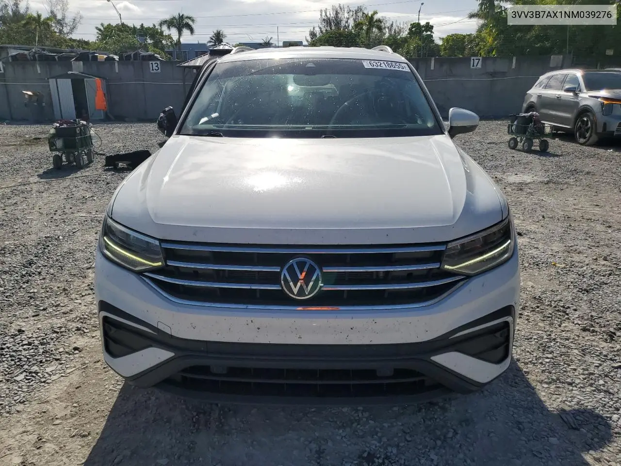 2022 Volkswagen Tiguan Se VIN: 3VV3B7AX1NM039276 Lot: 63218655