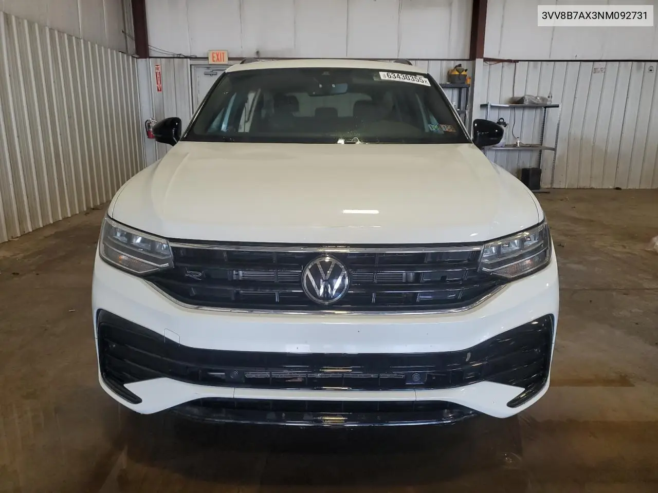 2022 Volkswagen Tiguan Se R-Line Black VIN: 3VV8B7AX3NM092731 Lot: 63430355