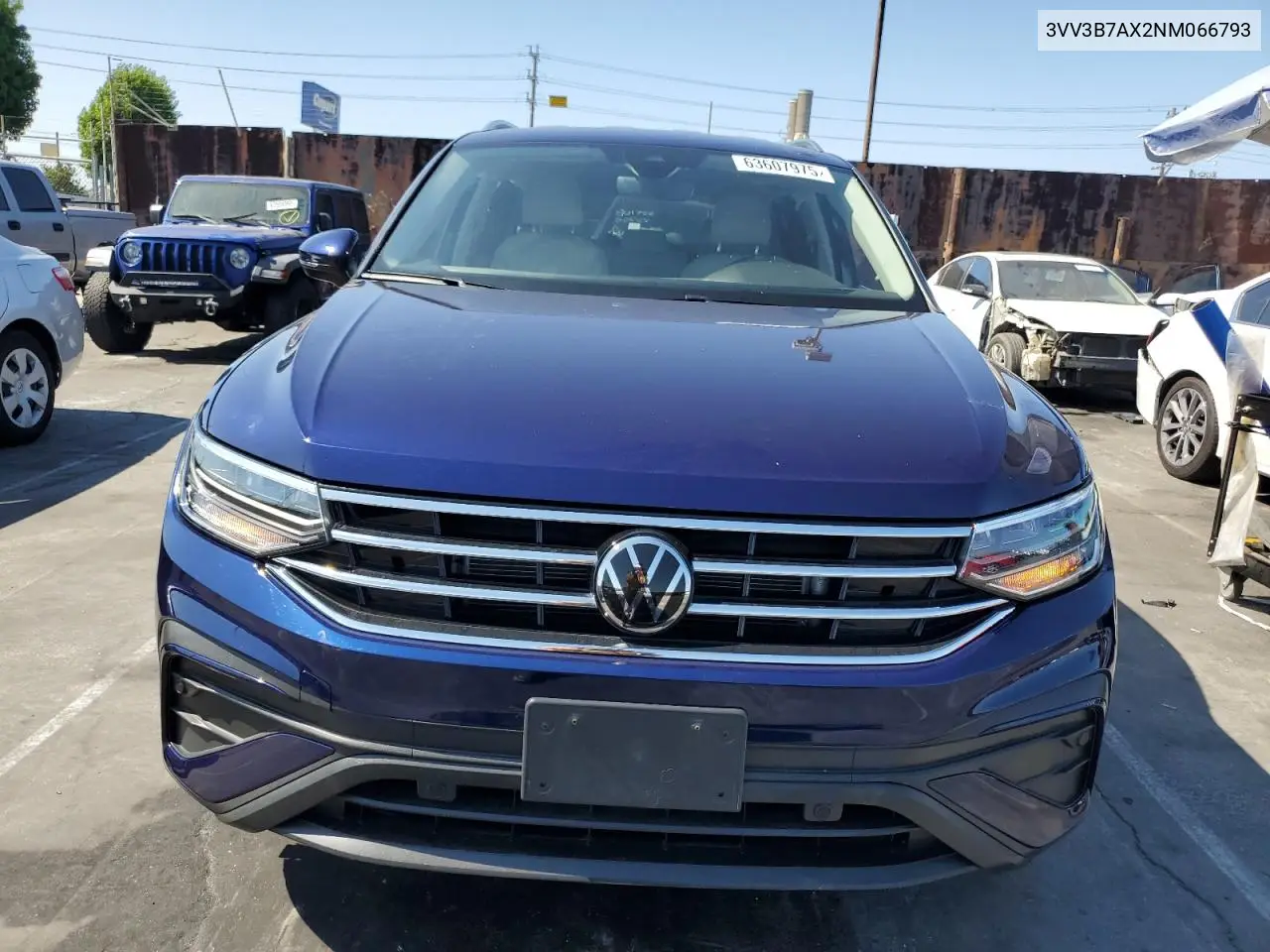 2022 Volkswagen Tiguan Se VIN: 3VV3B7AX2NM066793 Lot: 63607975