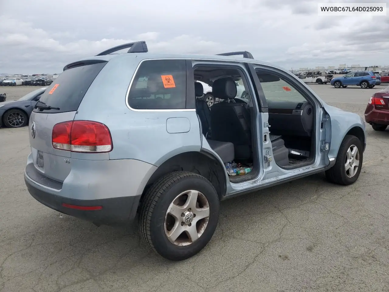 2004 Volkswagen Touareg 3.2 VIN: WVGBC67L64D025093 Lot: 47764685