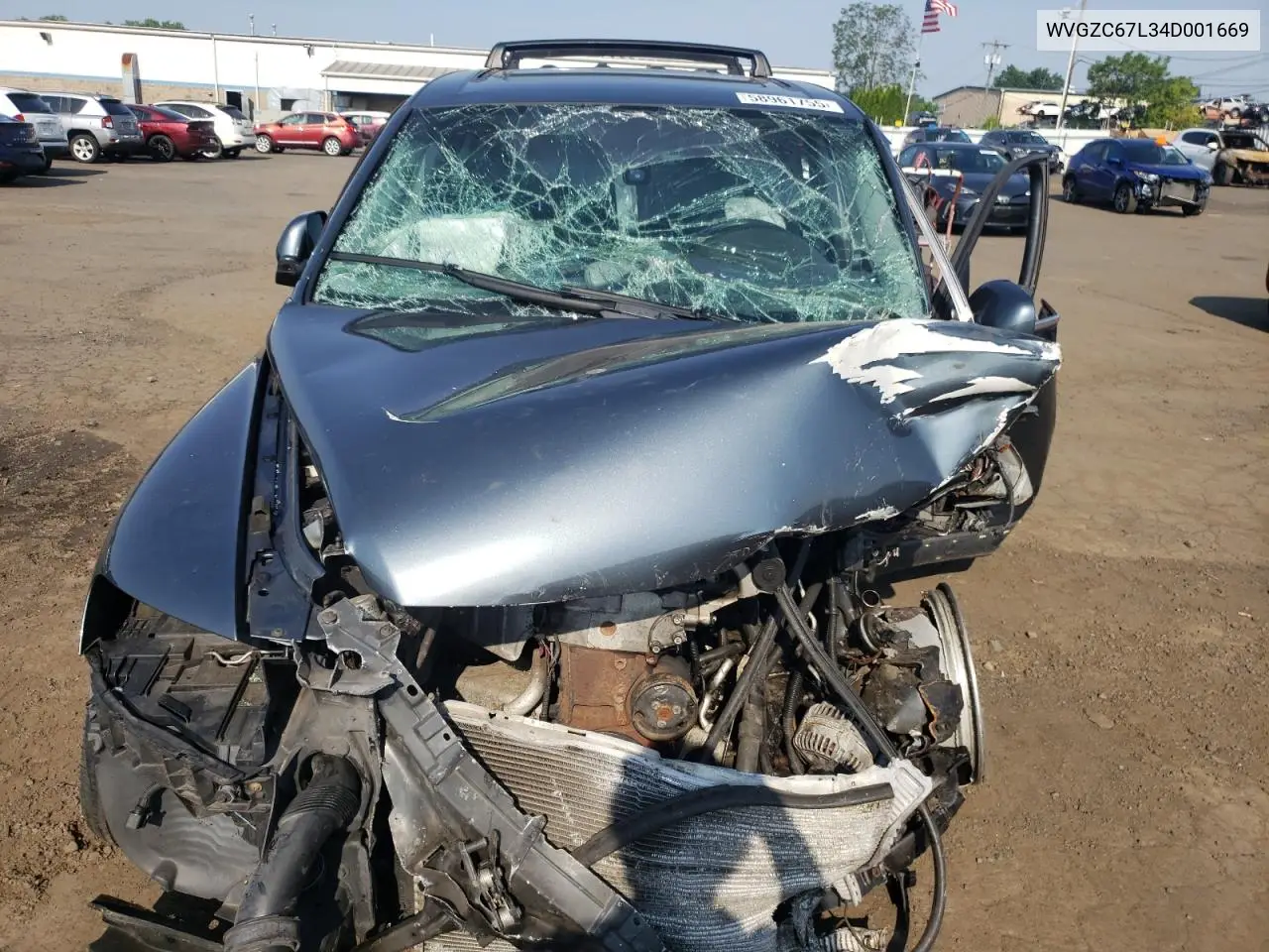 2004 Volkswagen Touareg 3.2 VIN: WVGZC67L34D001669 Lot: 58961755
