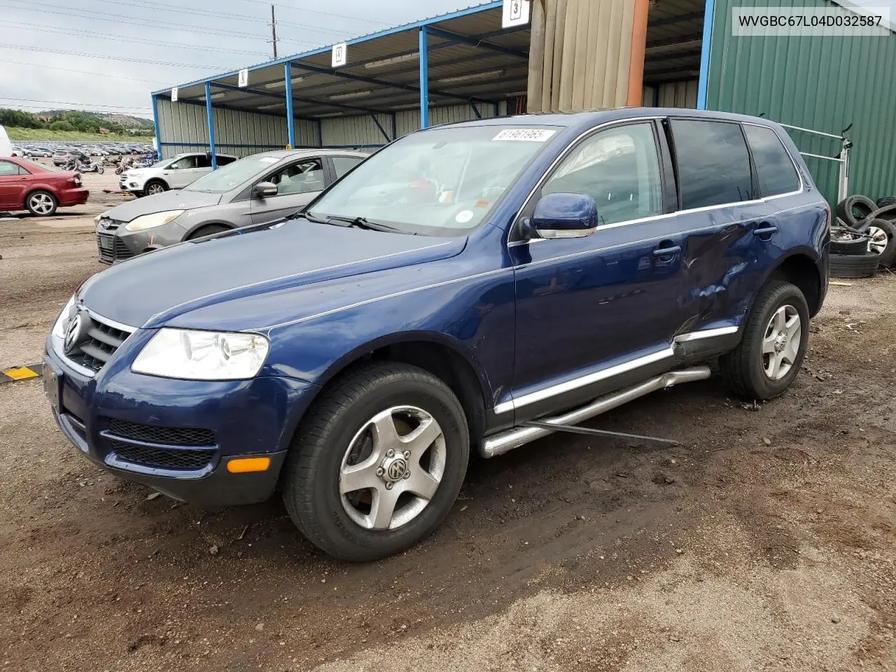 2004 Volkswagen Touareg 3.2 VIN: WVGBC67L04D032587 Lot: 61961965