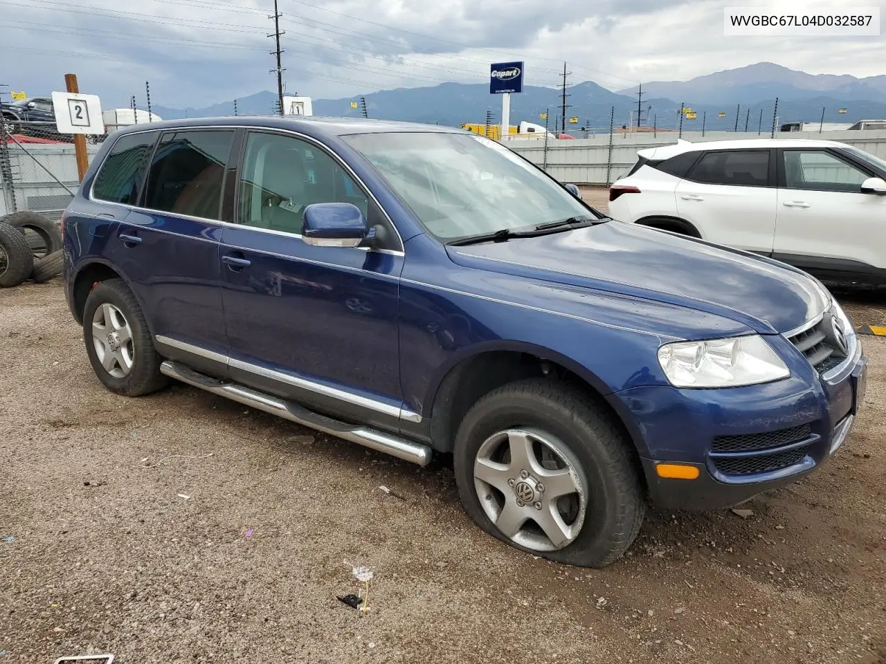 2004 Volkswagen Touareg 3.2 VIN: WVGBC67L04D032587 Lot: 61961965