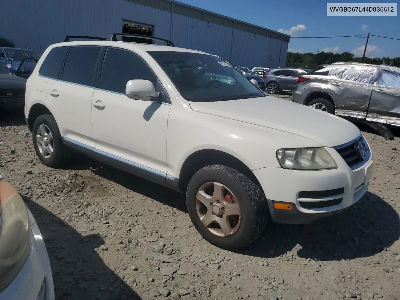 2004 Volkswagen Touareg 3.2 VIN: WVGBC67L44D036612 Lot: 62143055