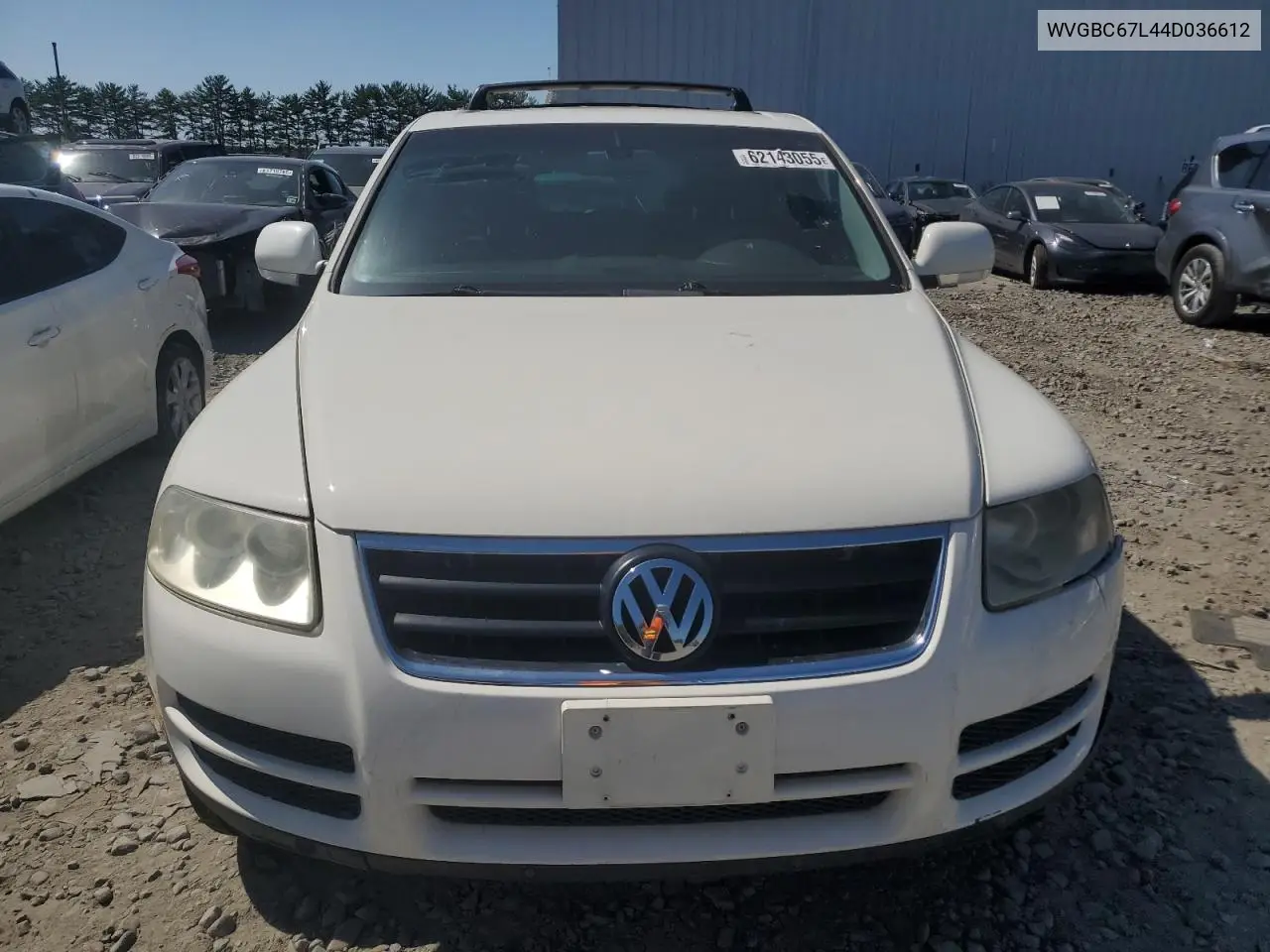 2004 Volkswagen Touareg 3.2 VIN: WVGBC67L44D036612 Lot: 62143055