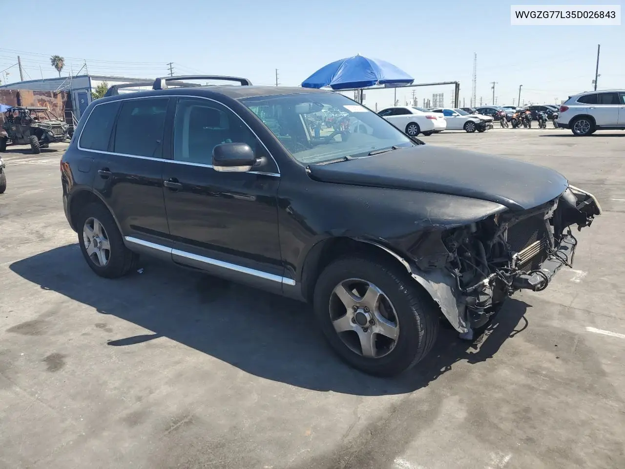 2005 Volkswagen Touareg 3.2 VIN: WVGZG77L35D026843 Lot: 51856325