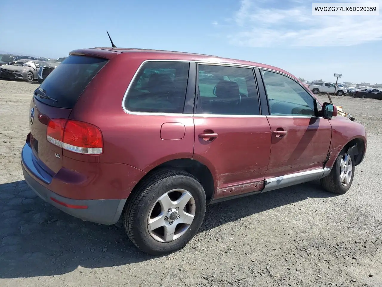 2006 Volkswagen Touareg 3.2 VIN: WVGZG77LX6D020359 Lot: 58422375