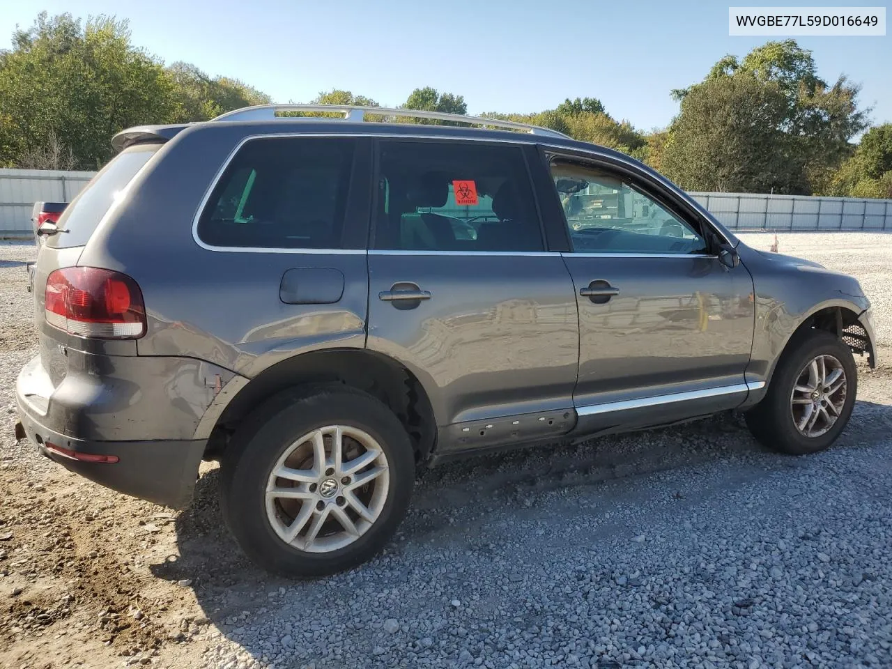 2009 Volkswagen Touareg 2 V6 VIN: WVGBE77L59D016649 Lot: 74556364