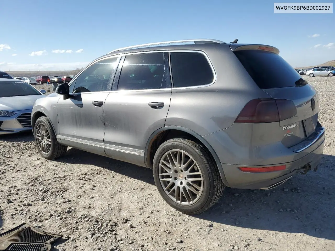2011 Volkswagen Touareg V6 Tdi VIN: WVGFK9BP6BD002927 Lot: 49643205