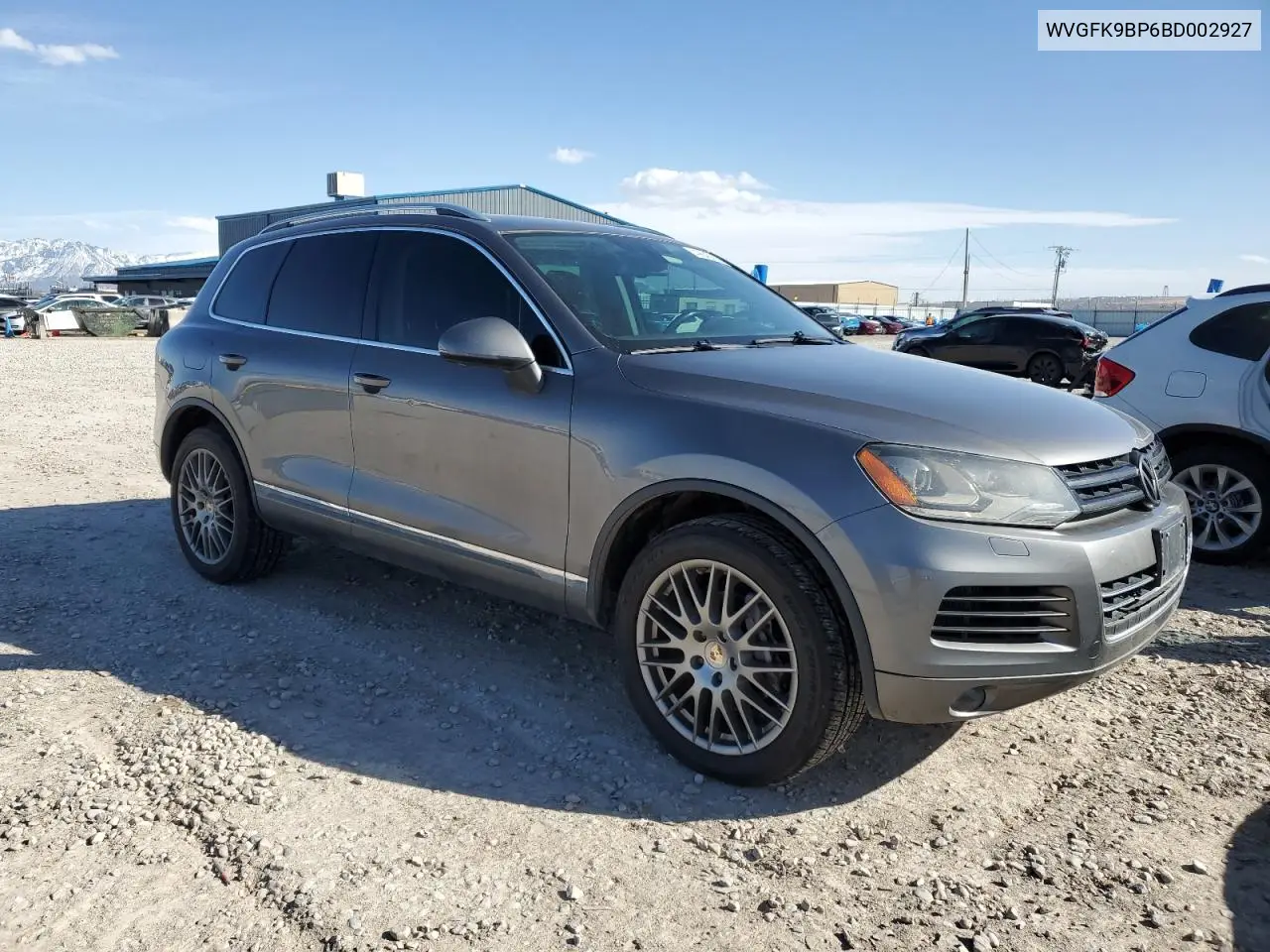 2011 Volkswagen Touareg V6 Tdi VIN: WVGFK9BP6BD002927 Lot: 49643205