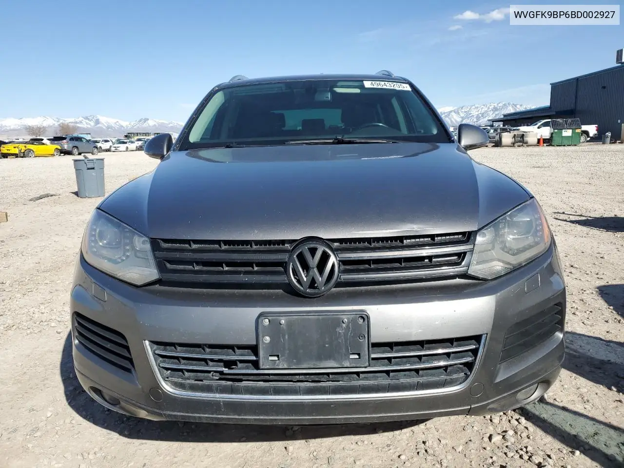 2011 Volkswagen Touareg V6 Tdi VIN: WVGFK9BP6BD002927 Lot: 49643205