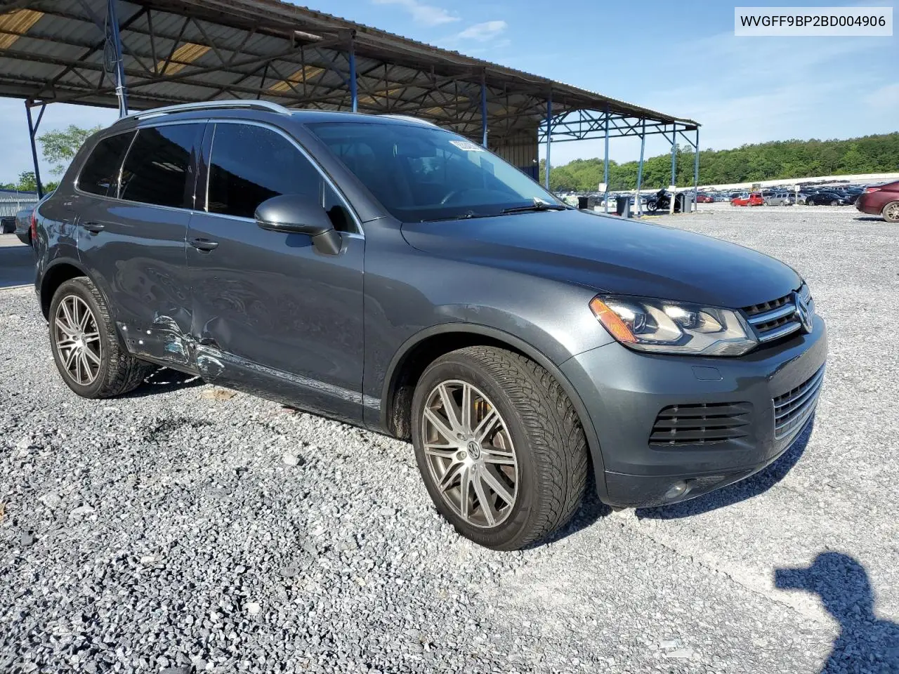 2011 Volkswagen Touareg V6 VIN: WVGFF9BP2BD004906 Lot: 55324235
