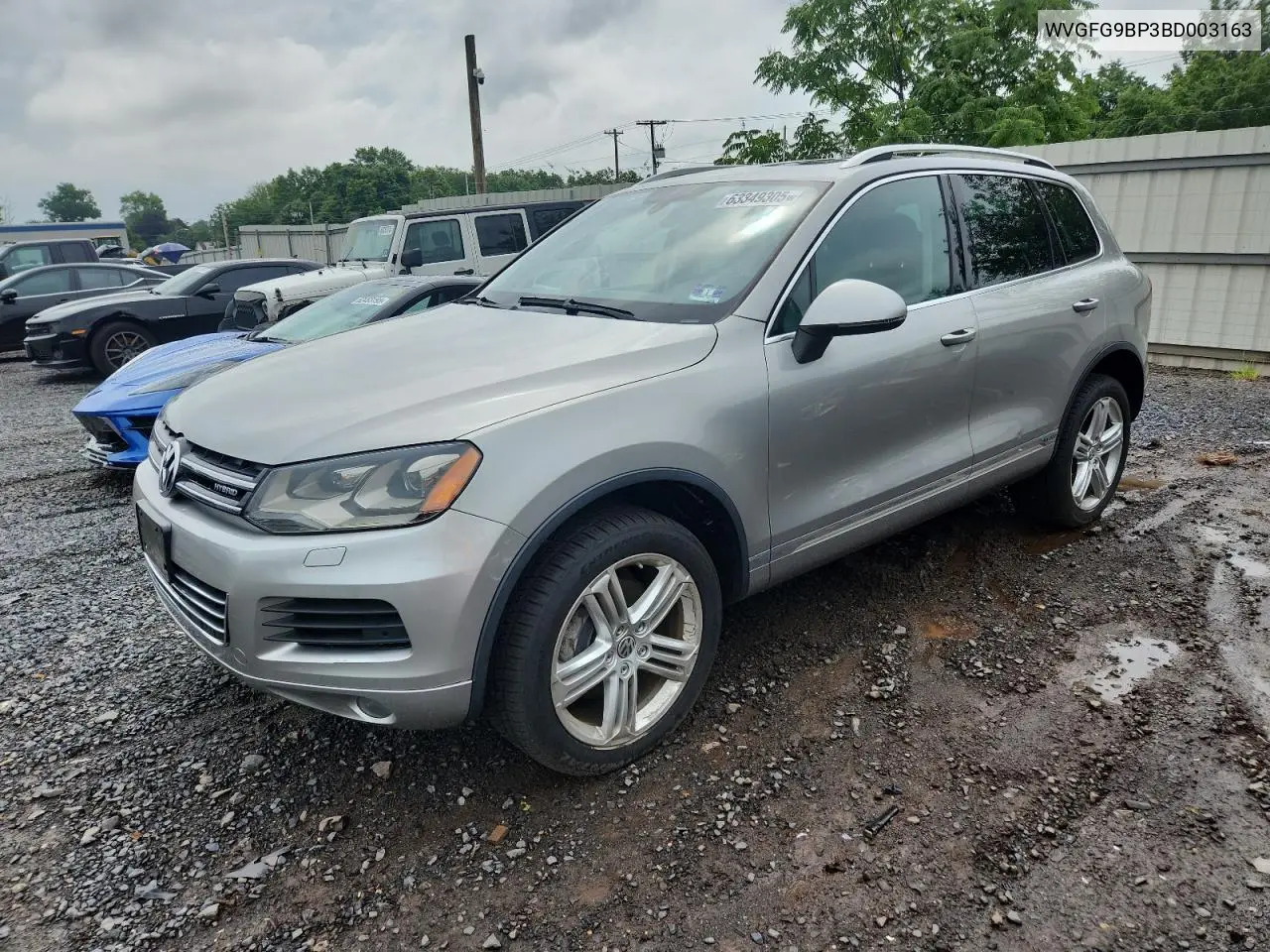 2011 Volkswagen Touareg Hybrid VIN: WVGFG9BP3BD003163 Lot: 63349305