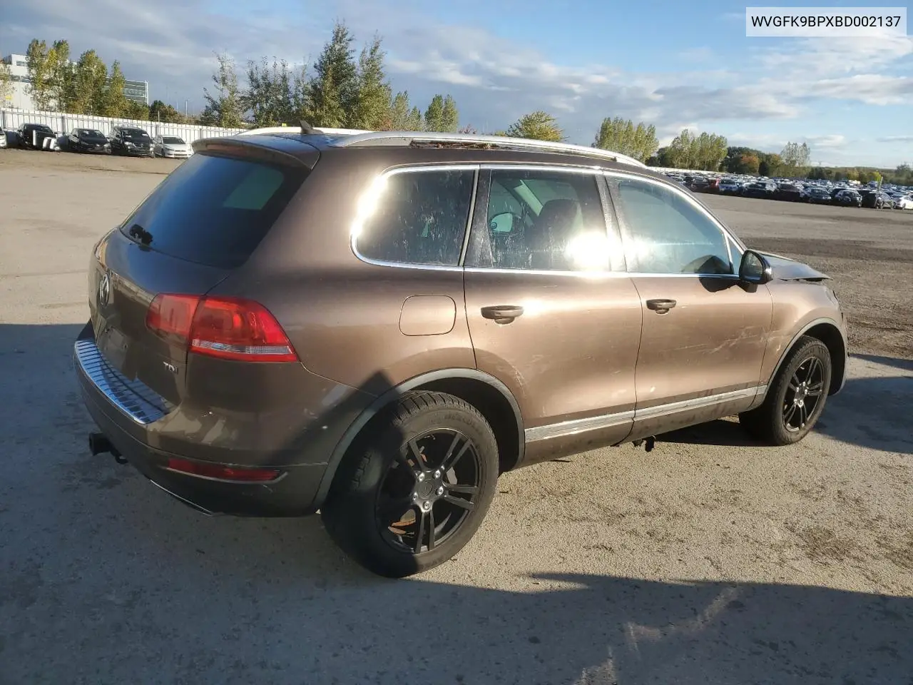 2011 Volkswagen Touareg V6 Tdi VIN: WVGFK9BPXBD002137 Lot: 75410144