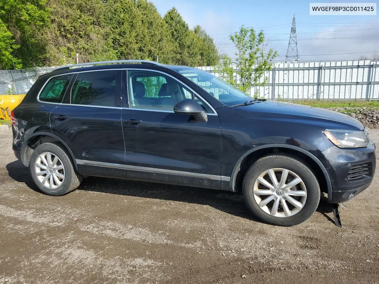 2012 Volkswagen Touareg V6 VIN: WVGEF9BP3CD011425 Lot: 53654315