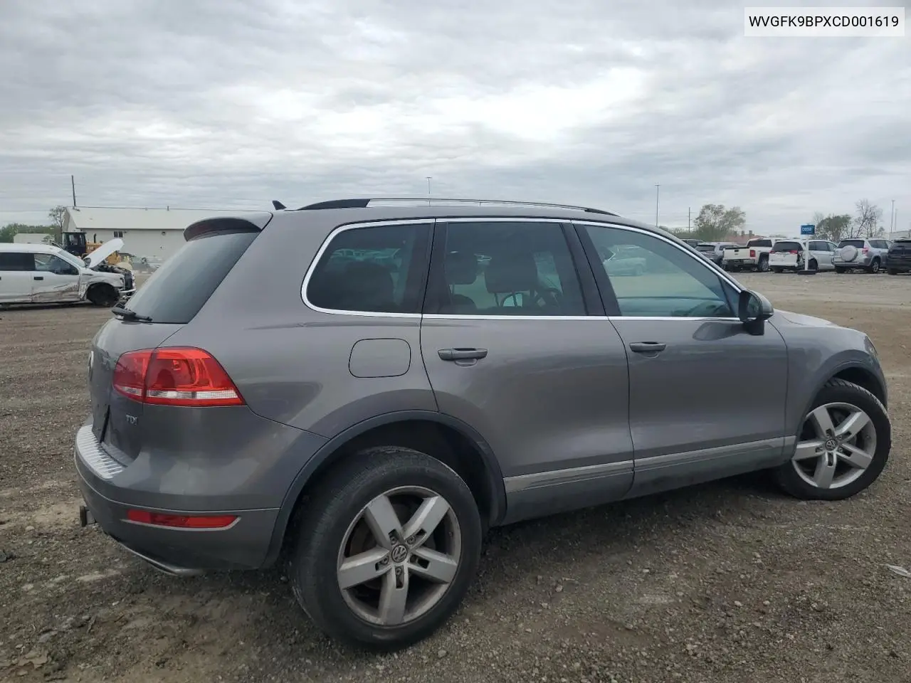 2012 Volkswagen Touareg V6 Tdi VIN: WVGFK9BPXCD001619 Lot: 55078535
