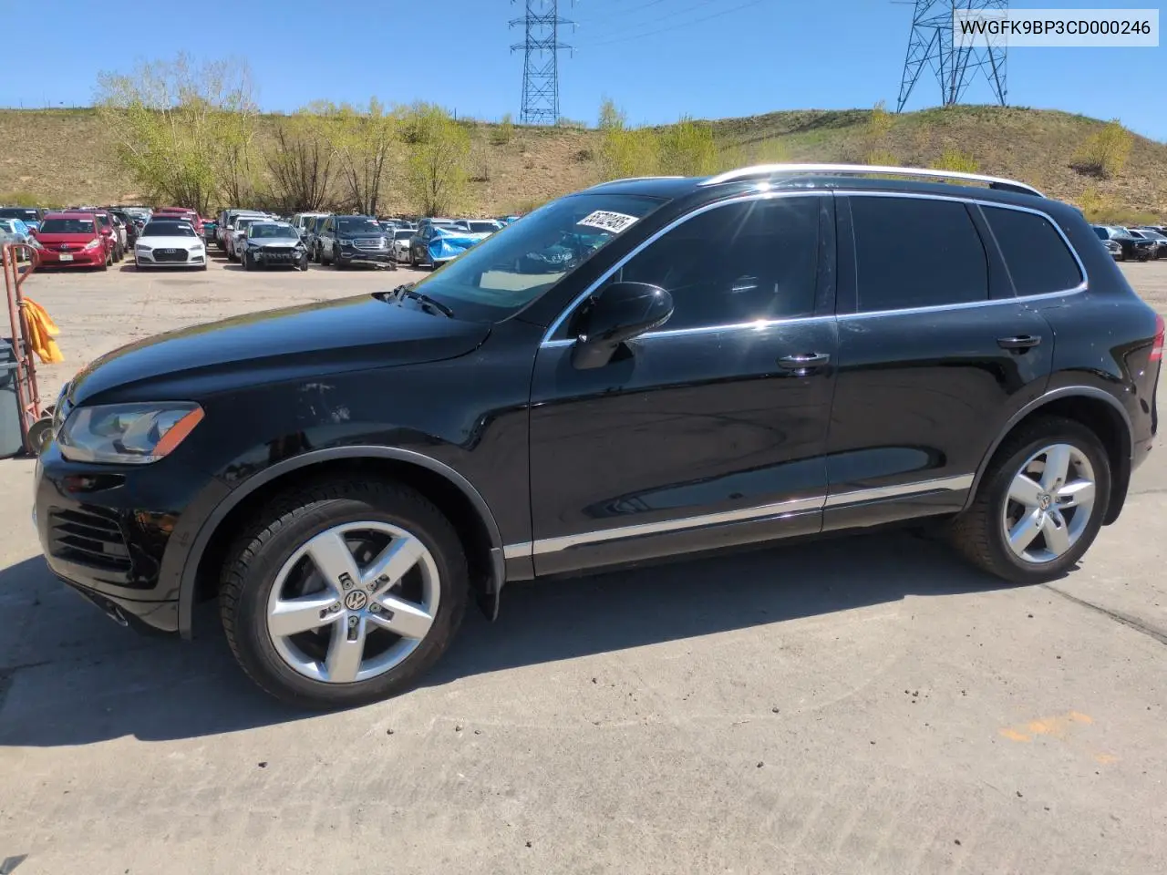 2012 Volkswagen Touareg V6 Tdi VIN: WVGFK9BP3CD000246 Lot: 55702485