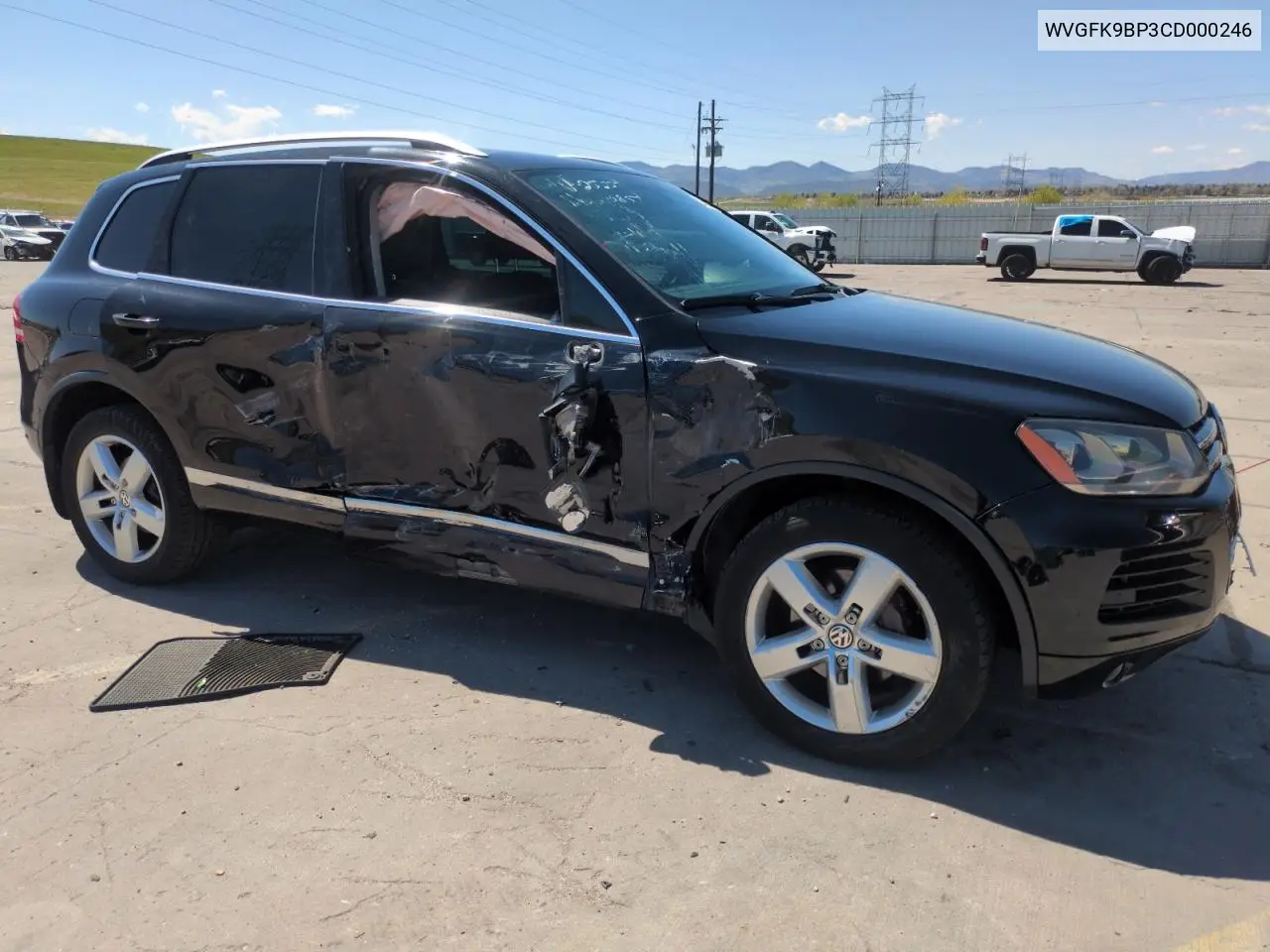 2012 Volkswagen Touareg V6 Tdi VIN: WVGFK9BP3CD000246 Lot: 55702485