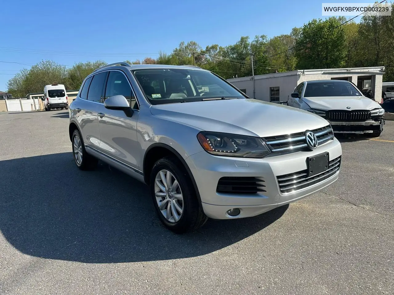 2012 Volkswagen Touareg V6 Tdi VIN: WVGFK9BPXCD003239 Lot: 56833125