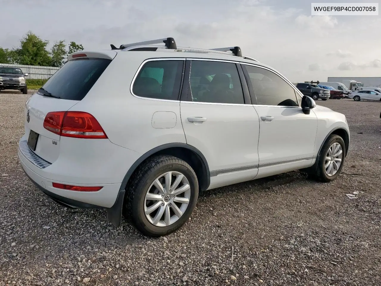 2012 Volkswagen Touareg V6 VIN: WVGEF9BP4CD007058 Lot: 56971745