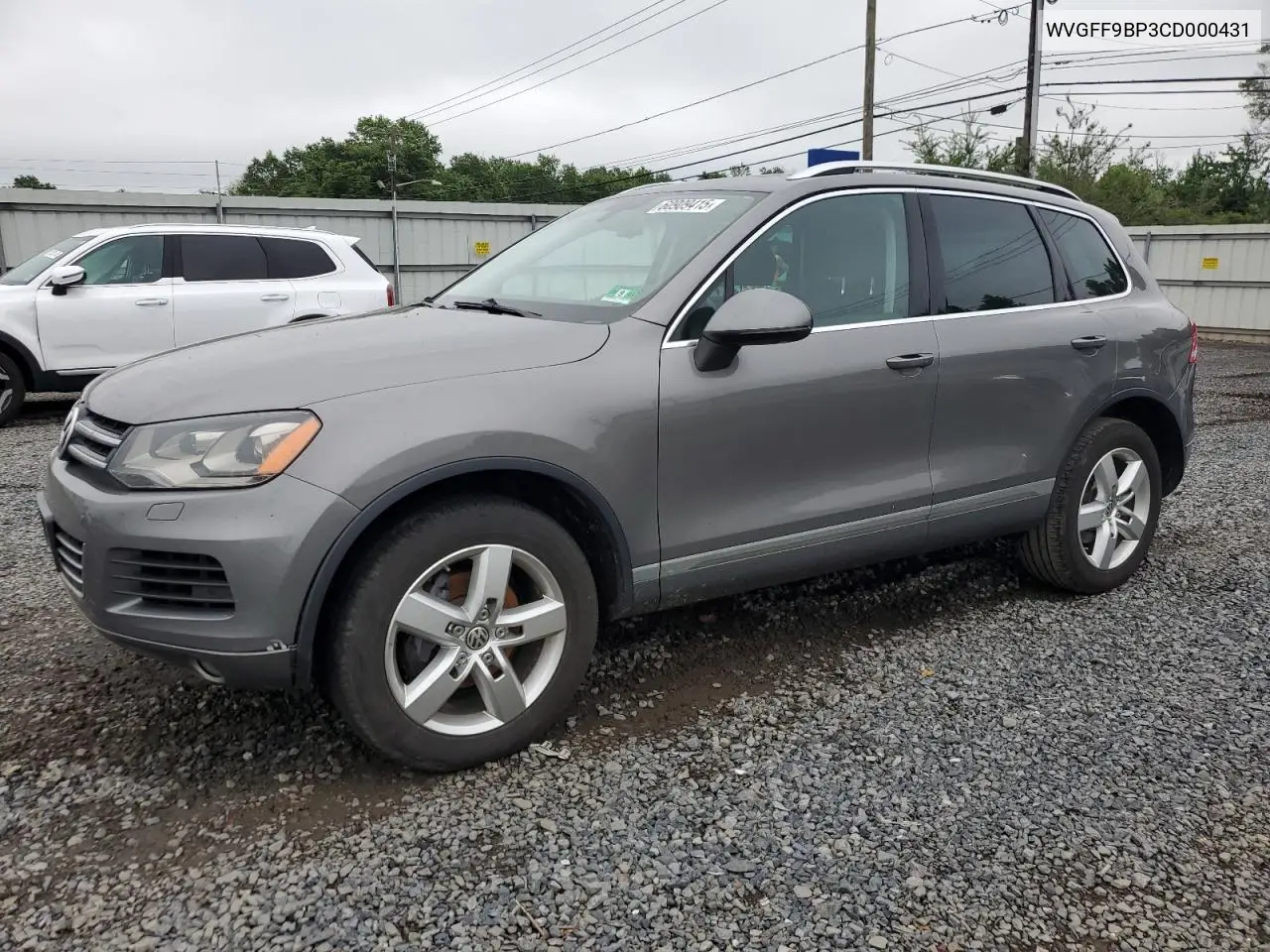 2012 Volkswagen Touareg V6 VIN: WVGFF9BP3CD000431 Lot: 60909415