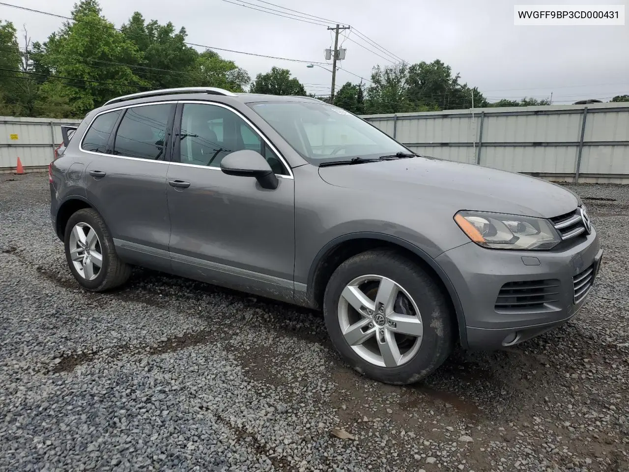 2012 Volkswagen Touareg V6 VIN: WVGFF9BP3CD000431 Lot: 60909415