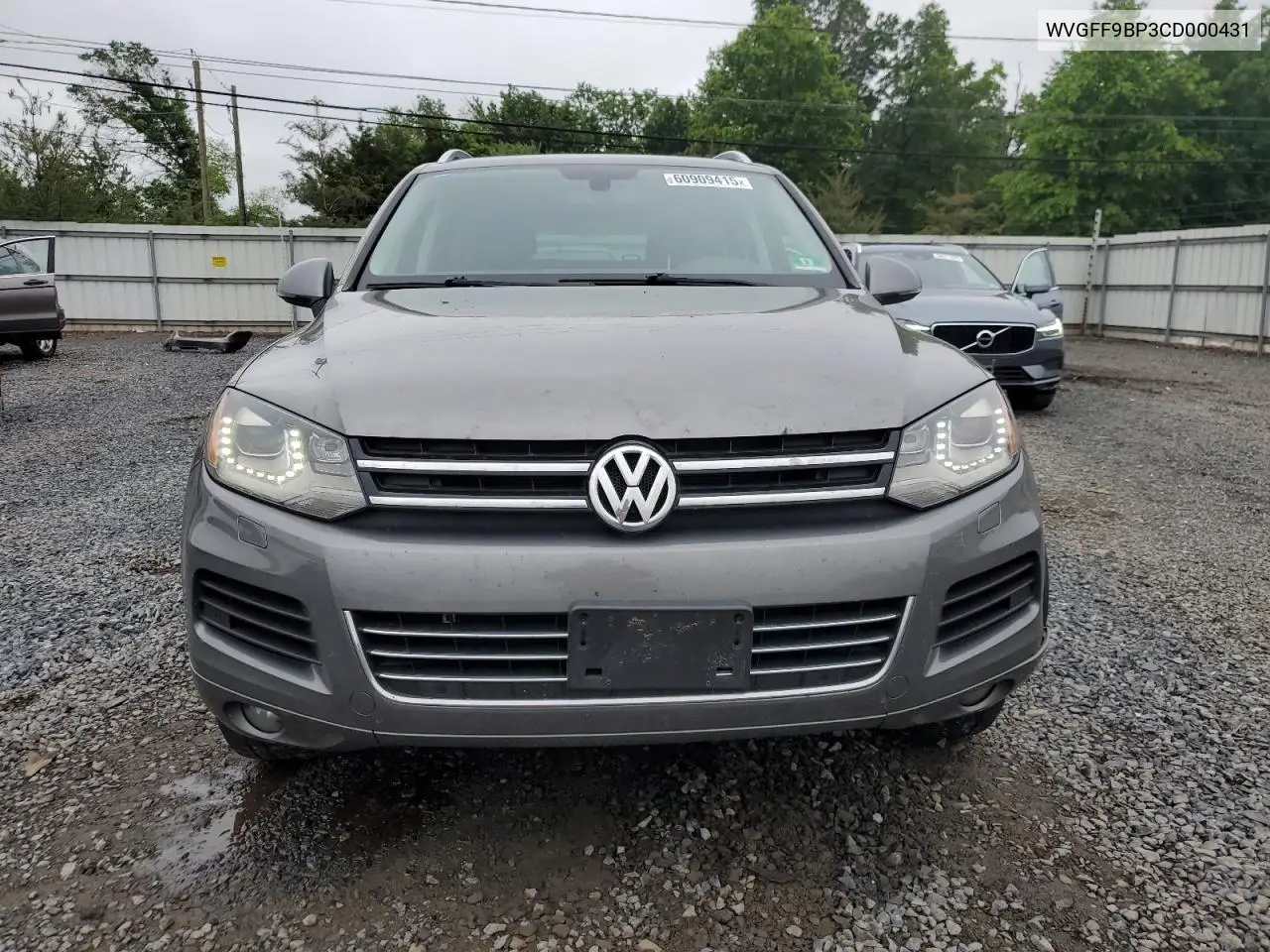 2012 Volkswagen Touareg V6 VIN: WVGFF9BP3CD000431 Lot: 60909415