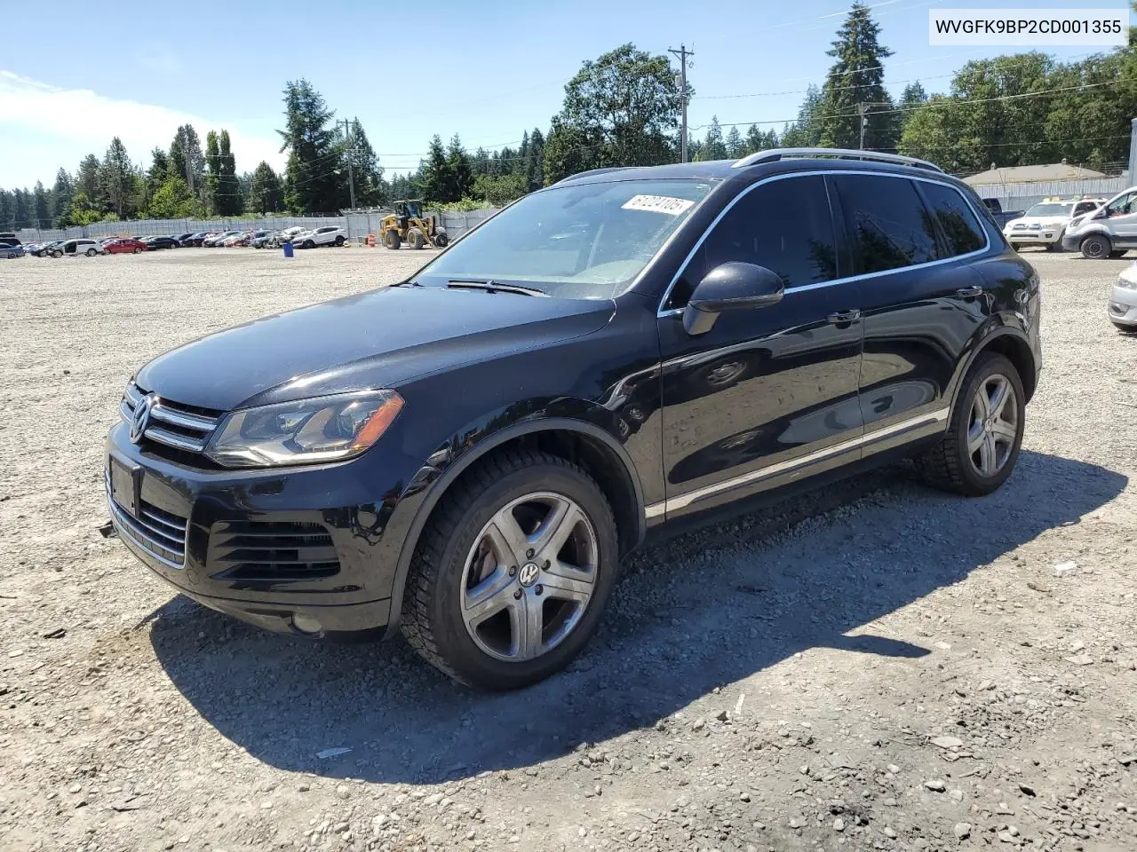 2012 Volkswagen Touareg V6 Tdi VIN: WVGFK9BP2CD001355 Lot: 61224105