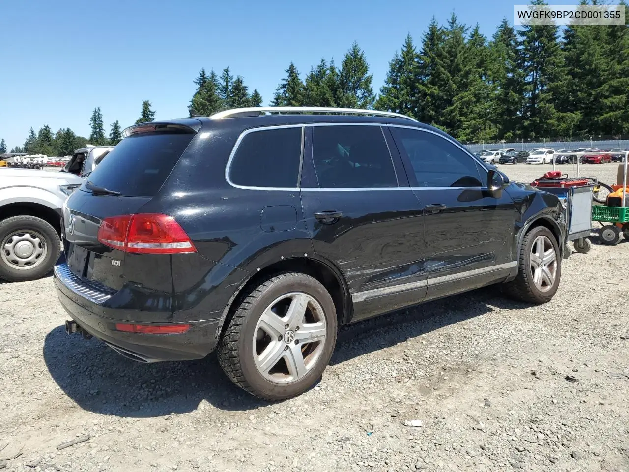 2012 Volkswagen Touareg V6 Tdi VIN: WVGFK9BP2CD001355 Lot: 61224105