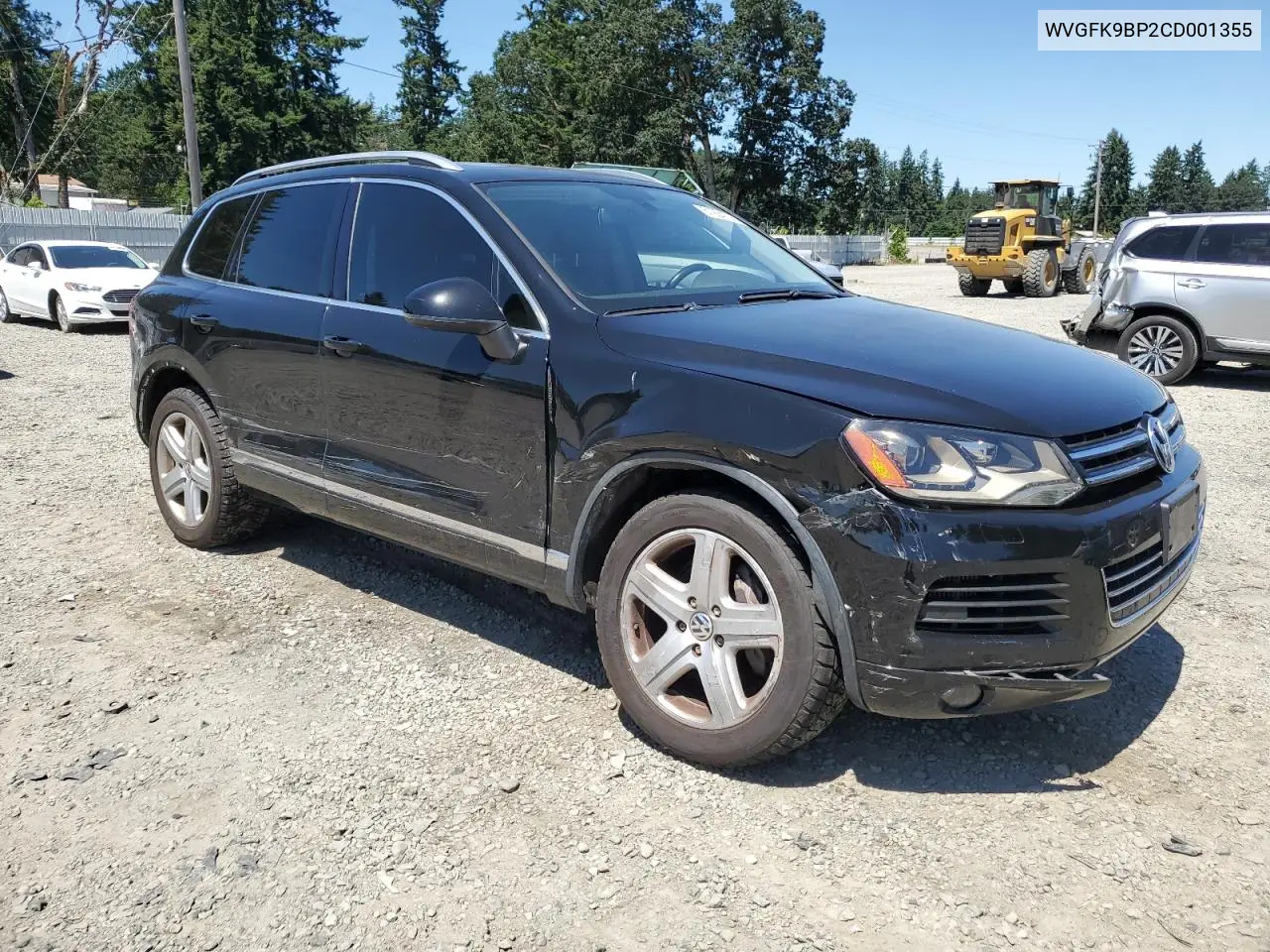 2012 Volkswagen Touareg V6 Tdi VIN: WVGFK9BP2CD001355 Lot: 61224105