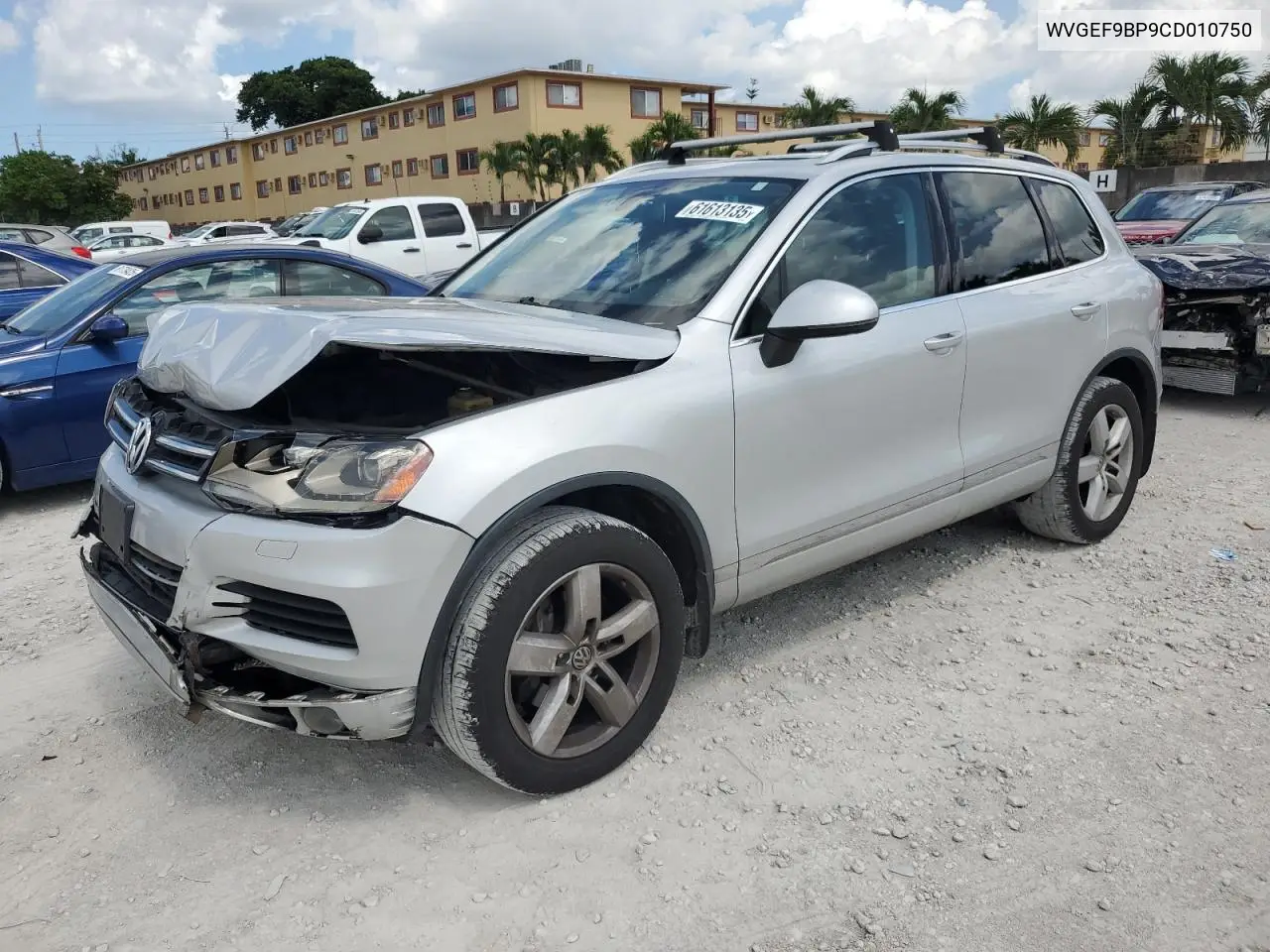 2012 Volkswagen Touareg V6 VIN: WVGEF9BP9CD010750 Lot: 61613135