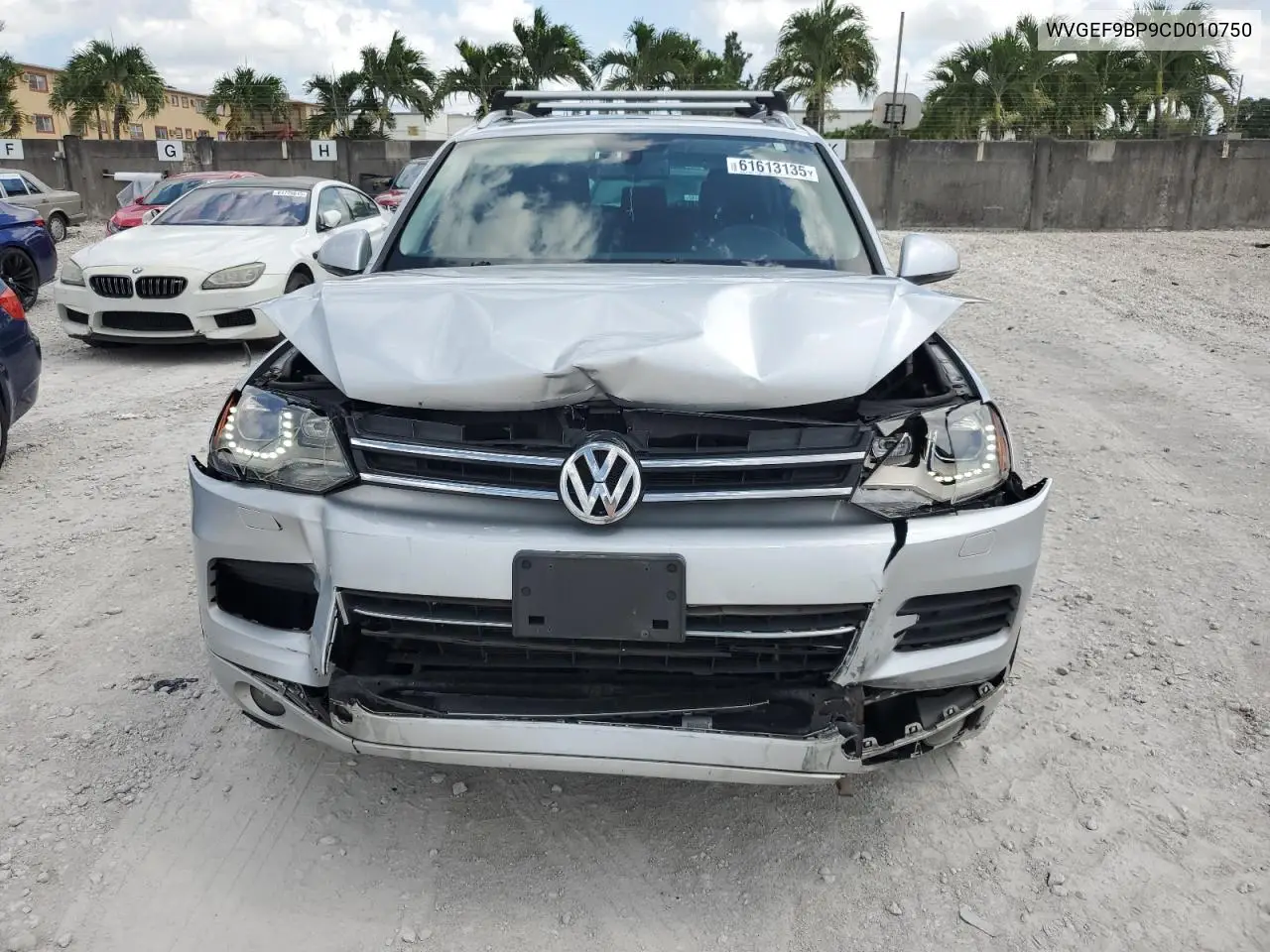 2012 Volkswagen Touareg V6 VIN: WVGEF9BP9CD010750 Lot: 61613135