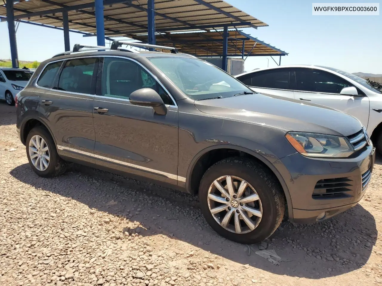 2012 Volkswagen Touareg V6 Tdi VIN: WVGFK9BPXCD003600 Lot: 61783705