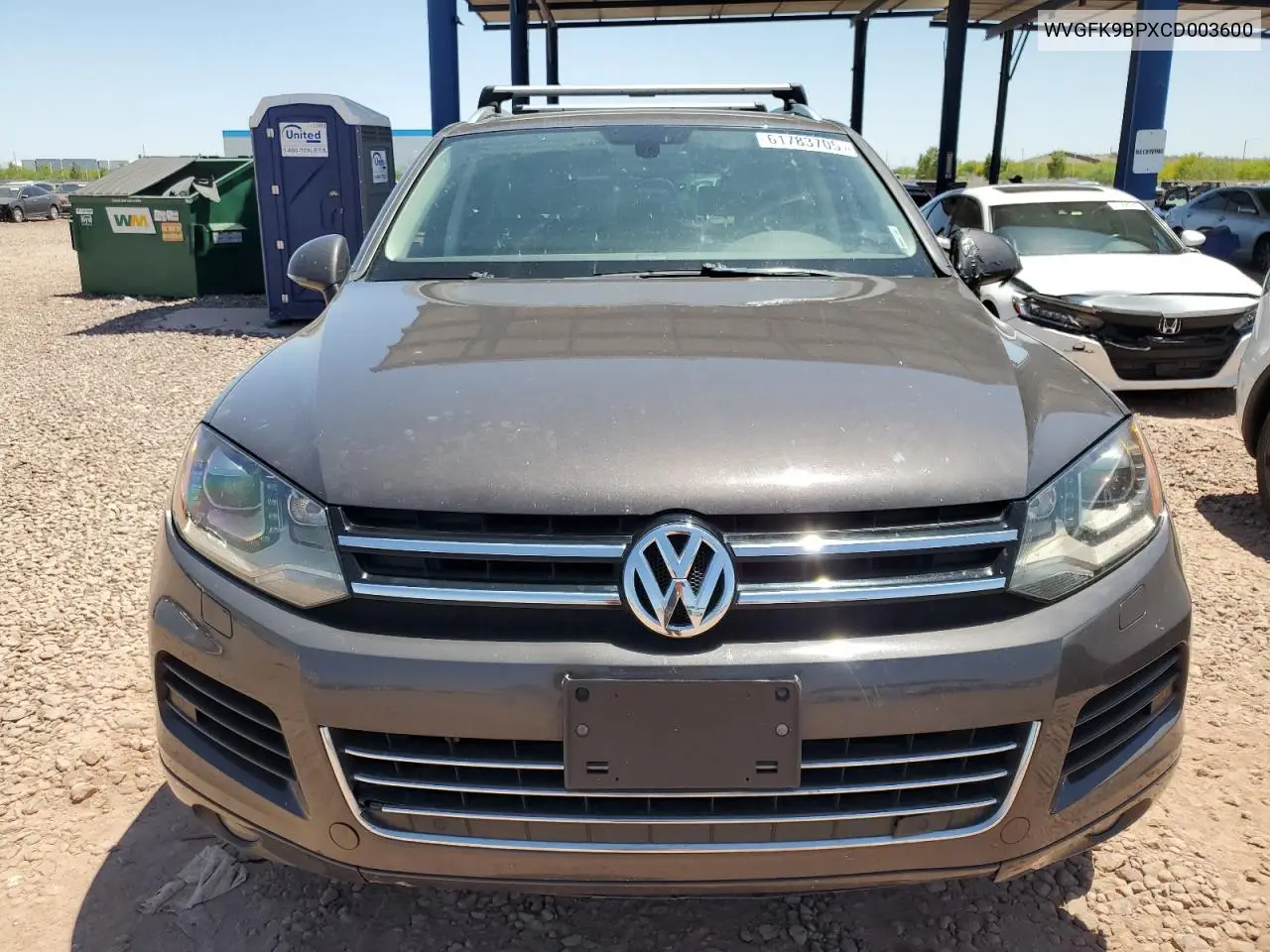2012 Volkswagen Touareg V6 Tdi VIN: WVGFK9BPXCD003600 Lot: 61783705