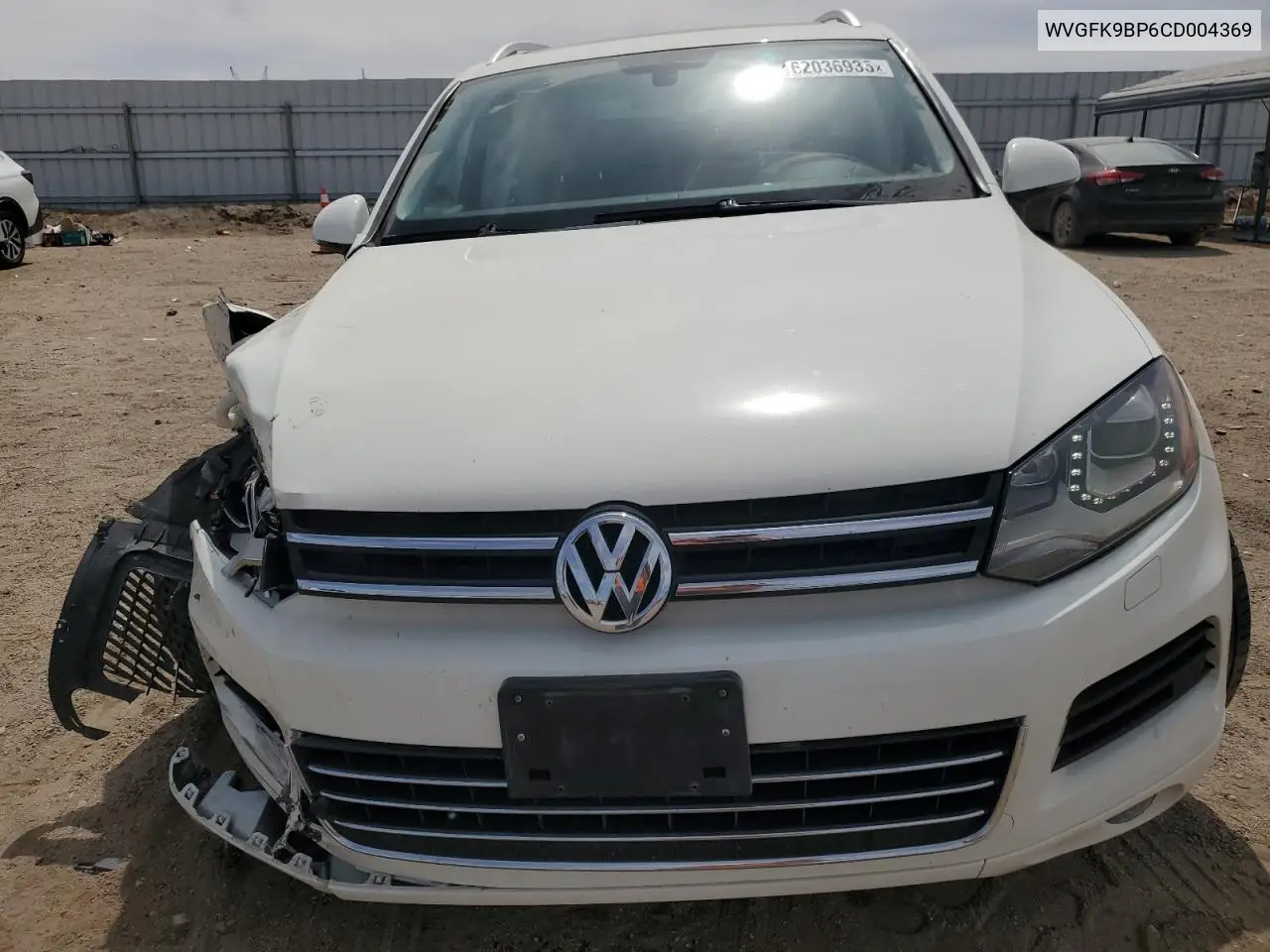 2012 Volkswagen Touareg V6 Tdi VIN: WVGFK9BP6CD004369 Lot: 62036935