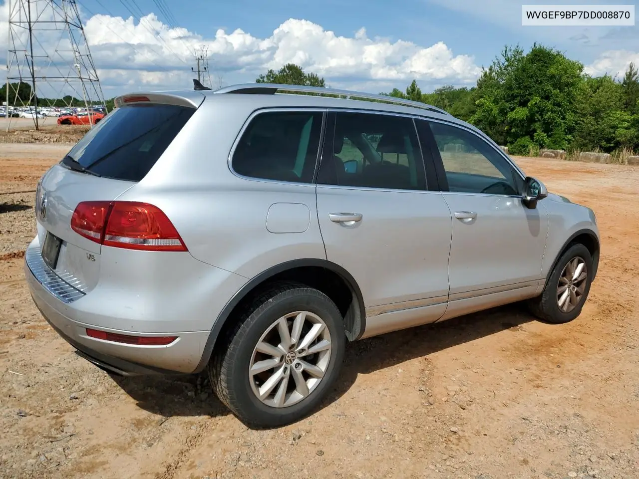 2013 Volkswagen Touareg V6 VIN: WVGEF9BP7DD008870 Lot: 56552285